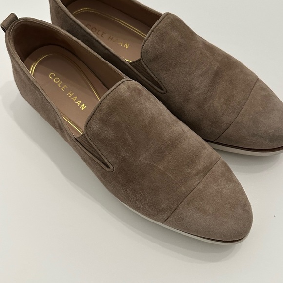 Cole Haan Women’s Taupe Suede Slip-Ons - Picture 3 of 4